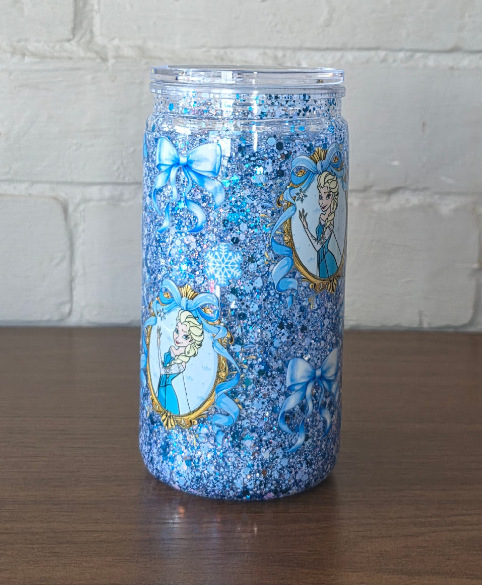 Elsa 16oz Snowglobe tumber
