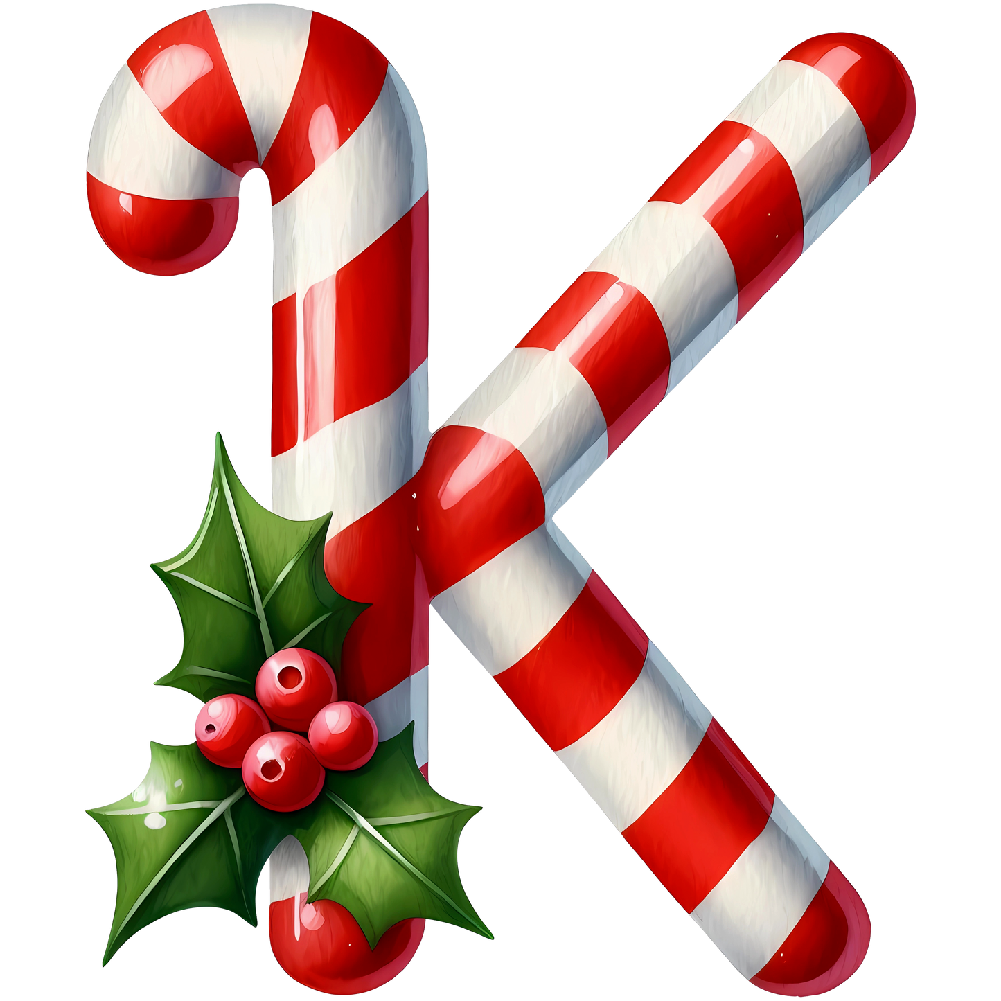 Candy Cane Monogram Personalised Mugs, Ornaments and Bags