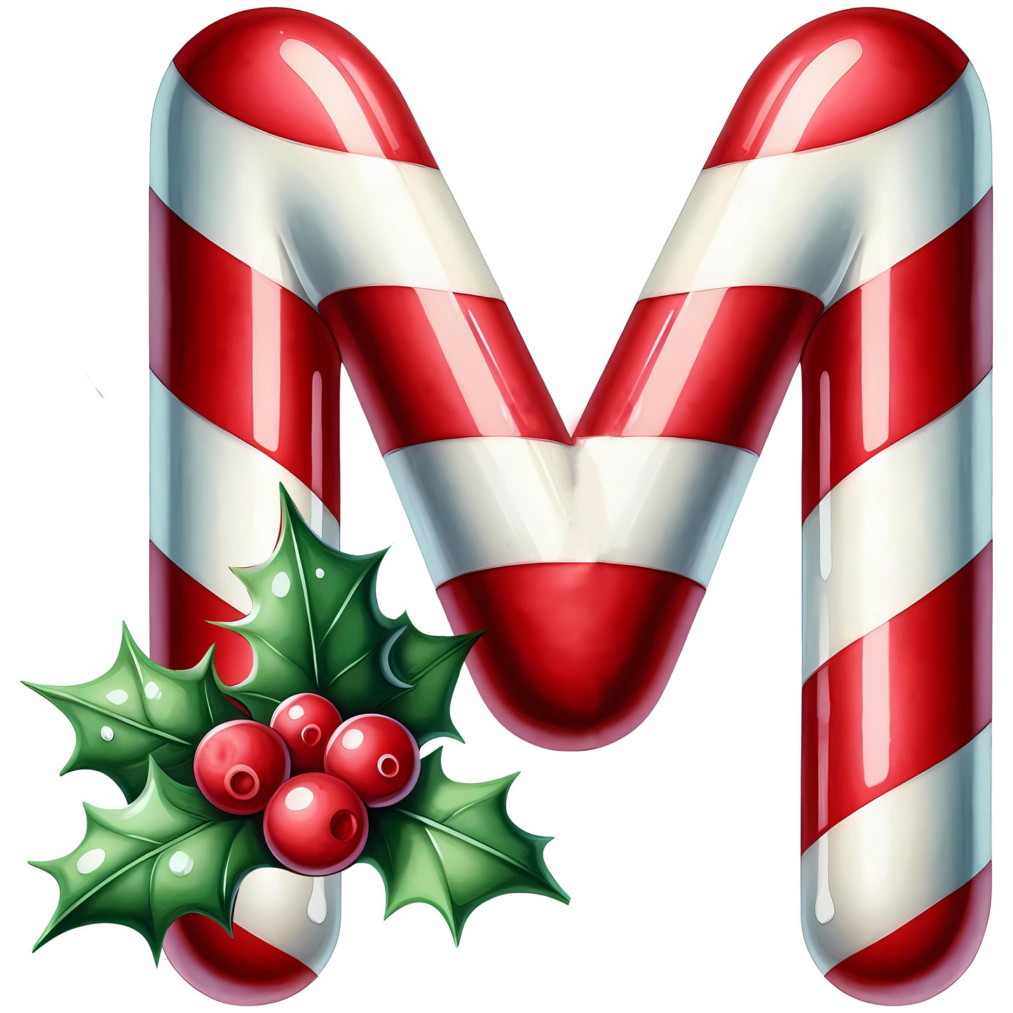 Candy Cane Monogram Personalised Mugs, Ornaments and Bags