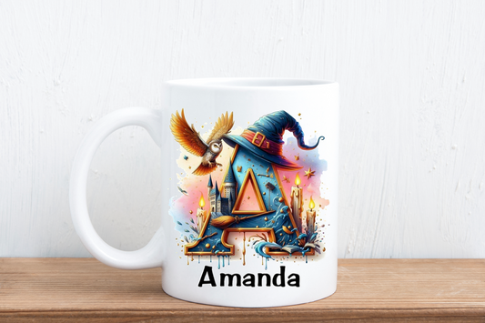 Magic theme letter mugs