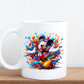 Colour splash cartoon mugs