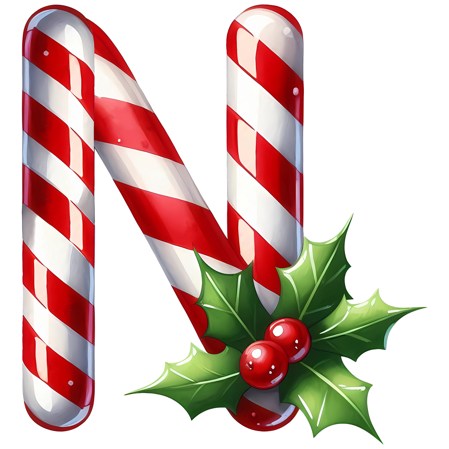 Candy Cane Monogram Personalised Mugs, Ornaments and Bags