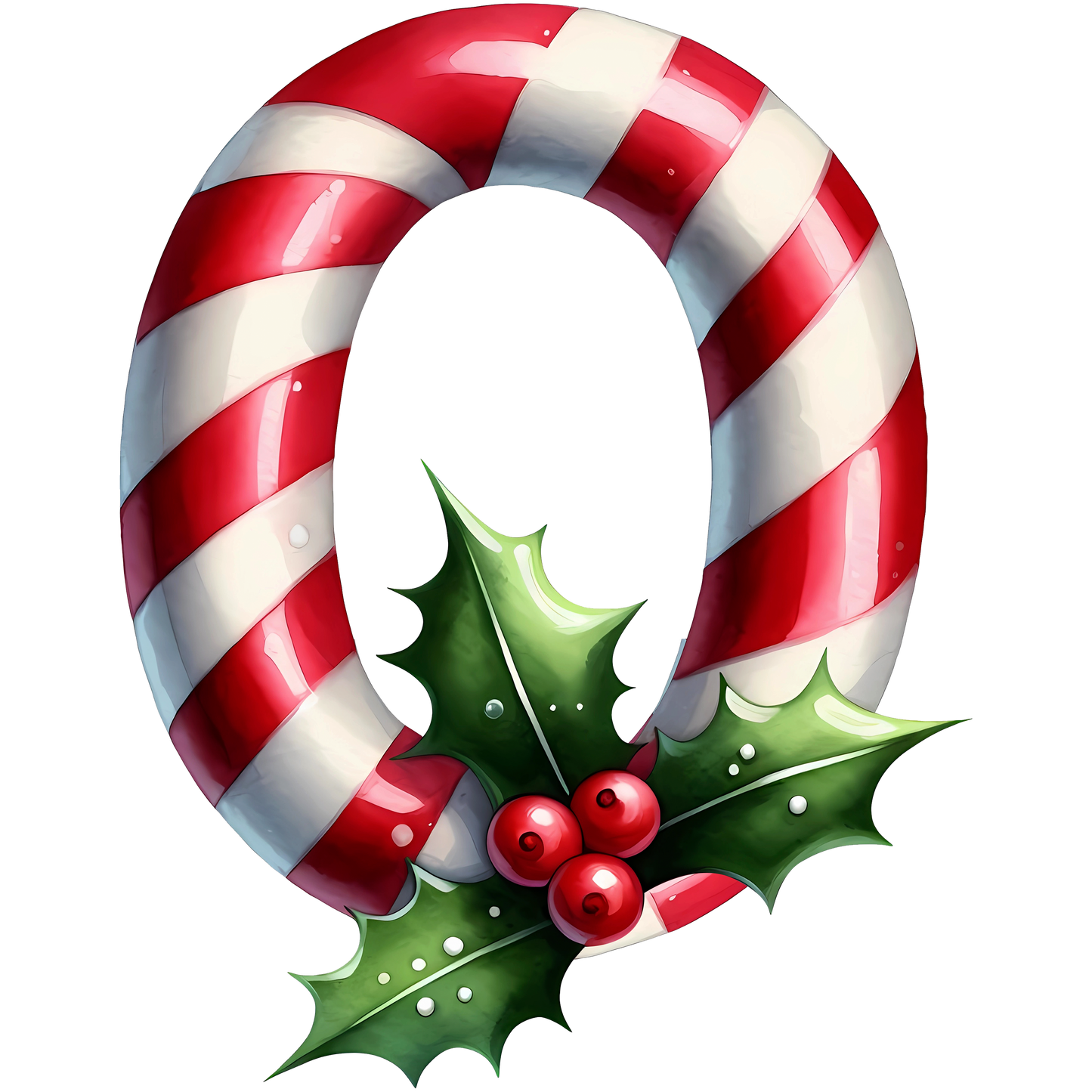 Candy Cane Monogram Personalised Mugs, Ornaments and Bags