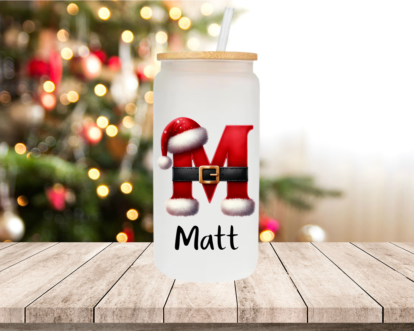 Santa Monogram Personalised Mugs, Ornaments and Bags