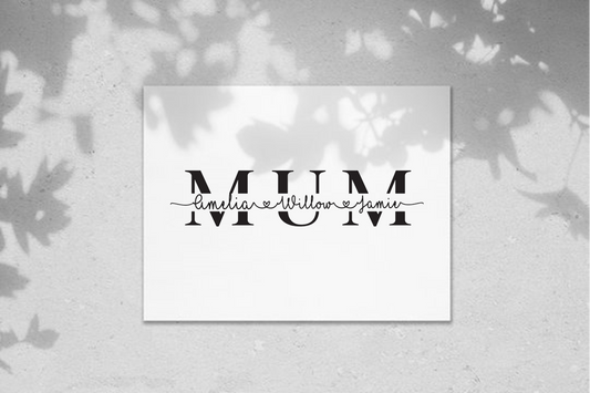Mum monogram print