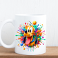 Colour splash cartoon mugs