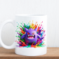 Colour splash cartoon mugs