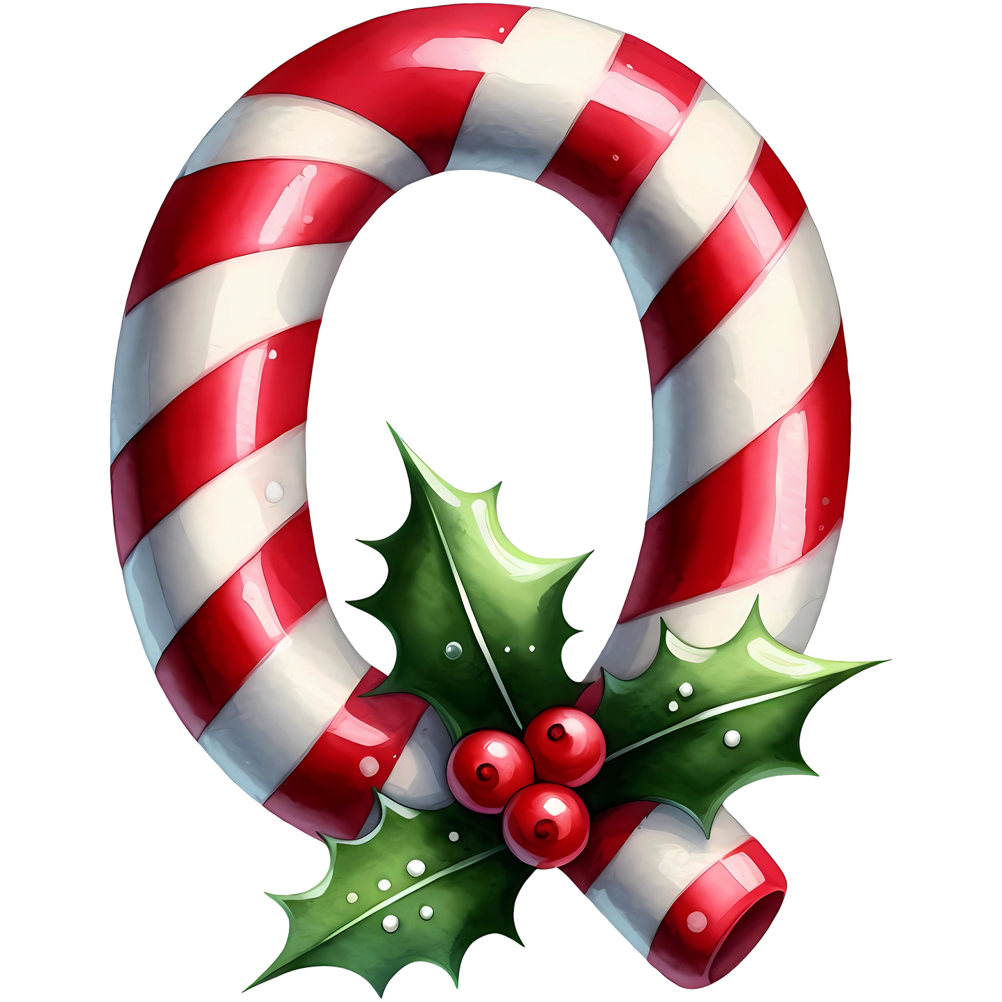 Candy Cane Monogram Personalised Mugs, Ornaments and Bags