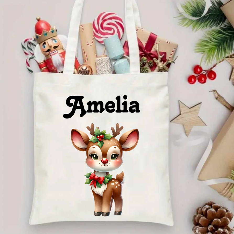 Personalised Christmas tote bags