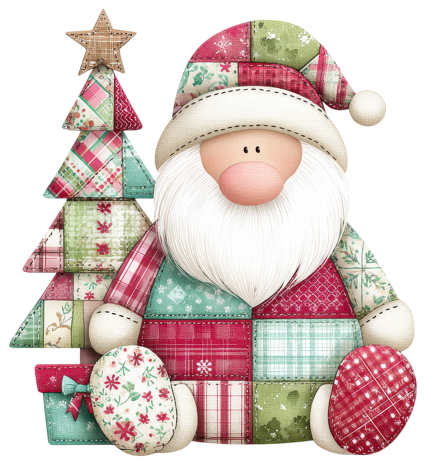 Patchwork Christmas Personalised Mugs, Ornaments and Bags