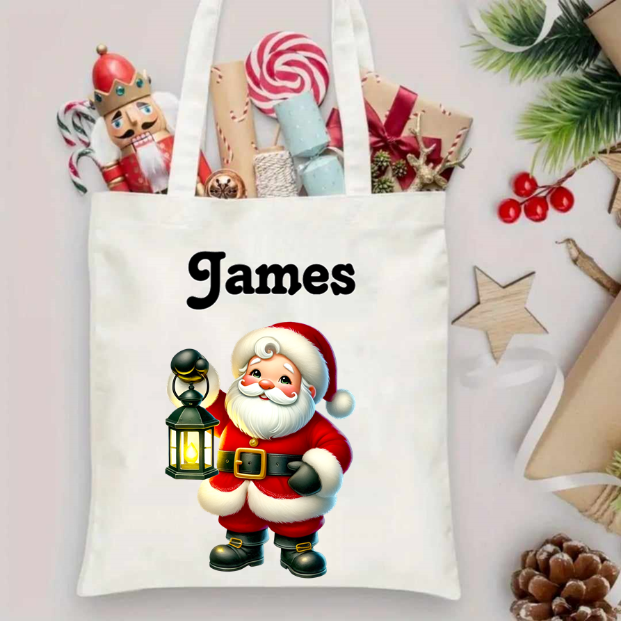 Personalised Christmas tote bags