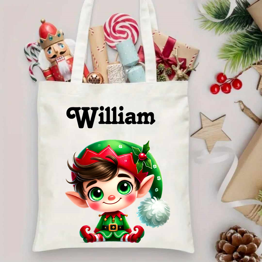 Personalised Christmas tote bags