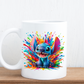 Colour splash cartoon mugs