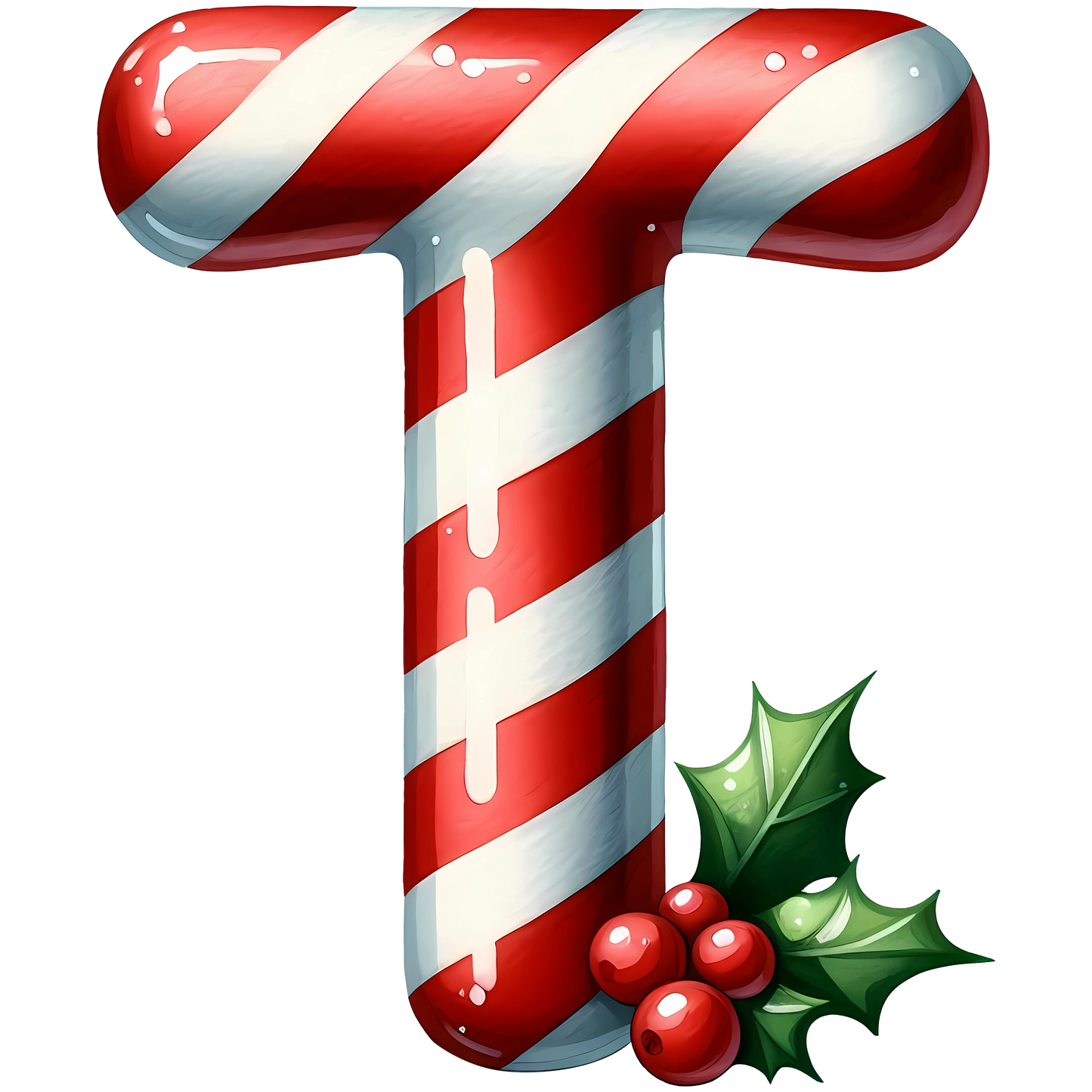 Candy Cane Monogram Personalised Mugs, Ornaments and Bags