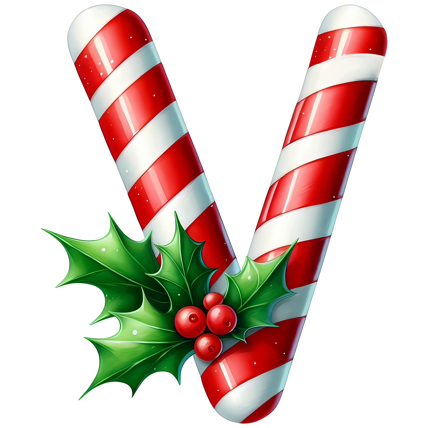 Candy Cane Monogram Personalised Mugs, Ornaments and Bags