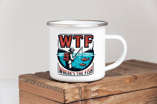 WTF (Wheres the Fish ) Camping Mug