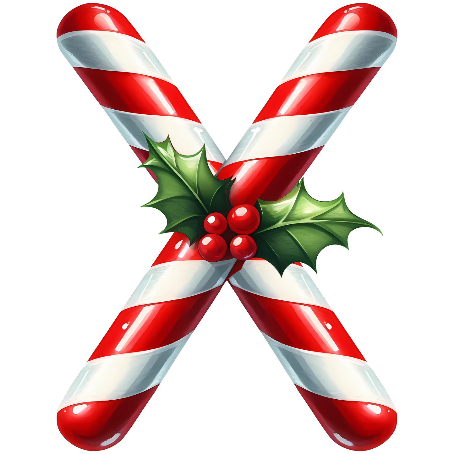 Candy Cane Monogram Personalised Mugs, Ornaments and Bags