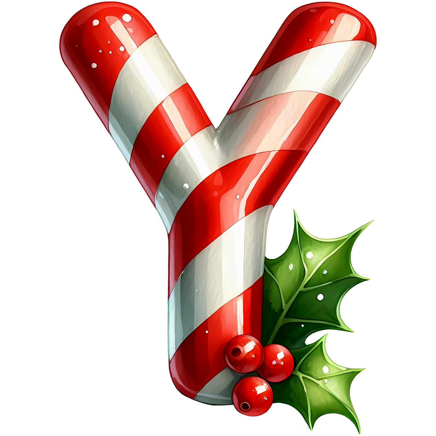 Candy Cane Monogram Personalised Mugs, Ornaments and Bags