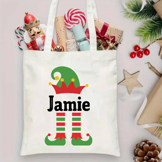 Personalised Elf tote bag