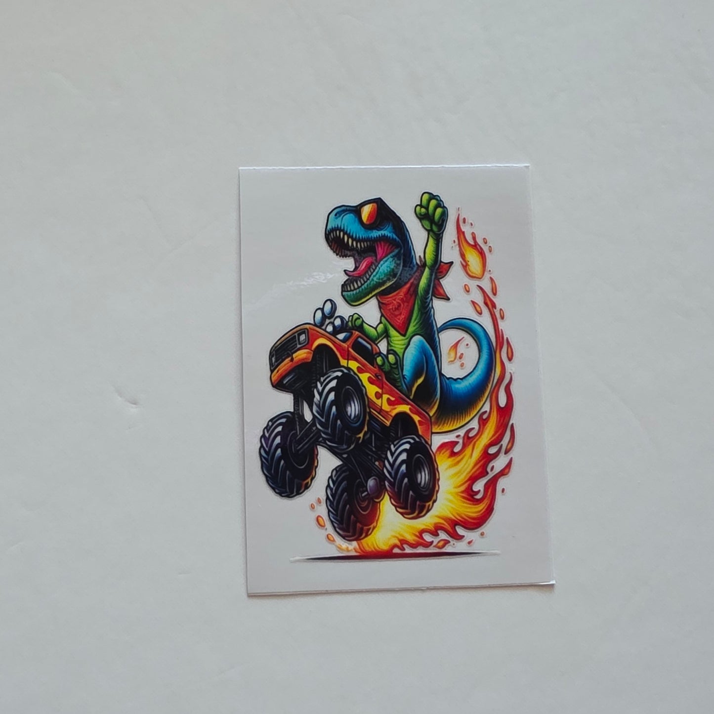 Dinosaur Monster Truck UV DTF stickers (10cm)