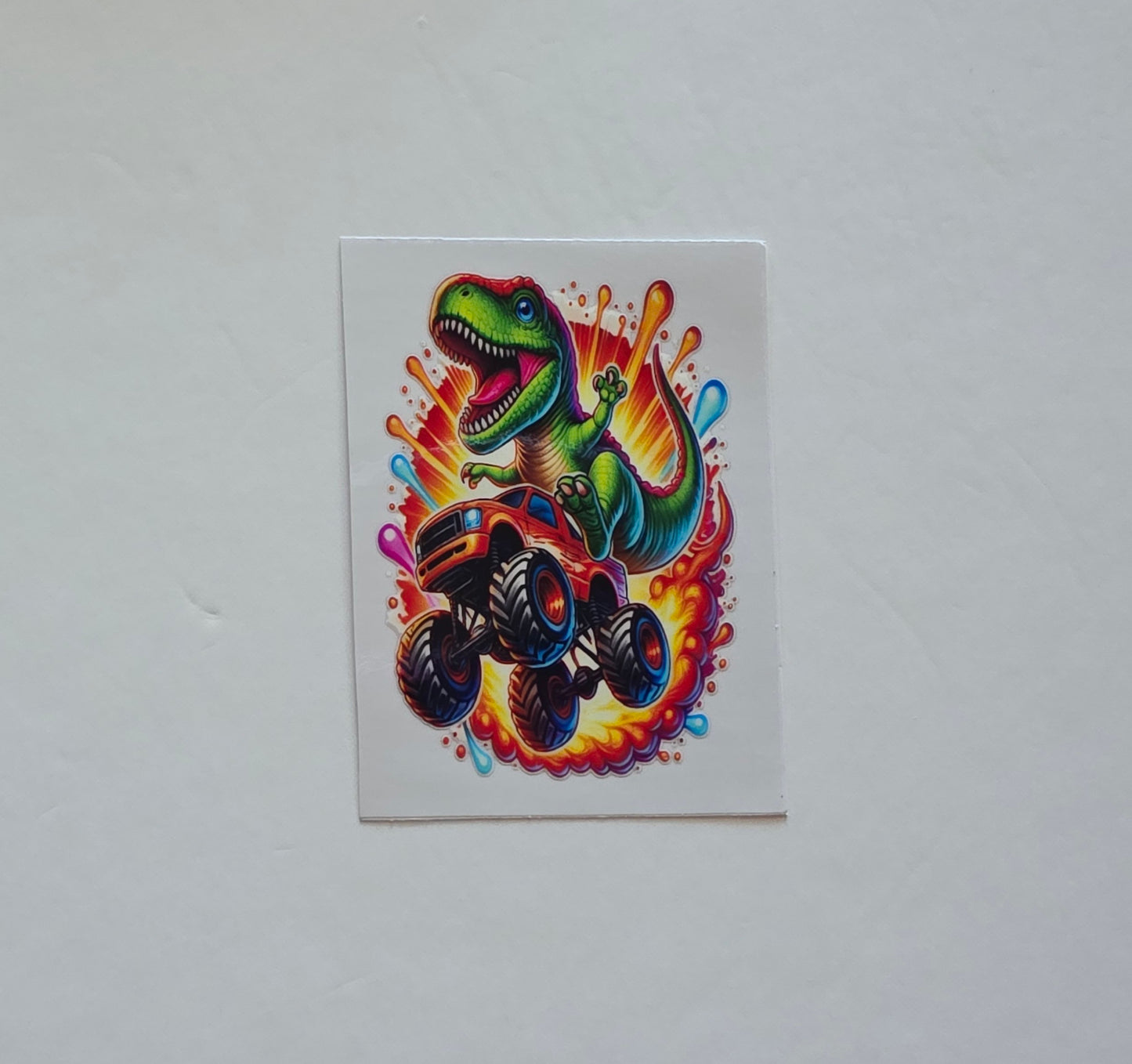 Dinosaur Monster Truck UV DTF stickers (10cm)
