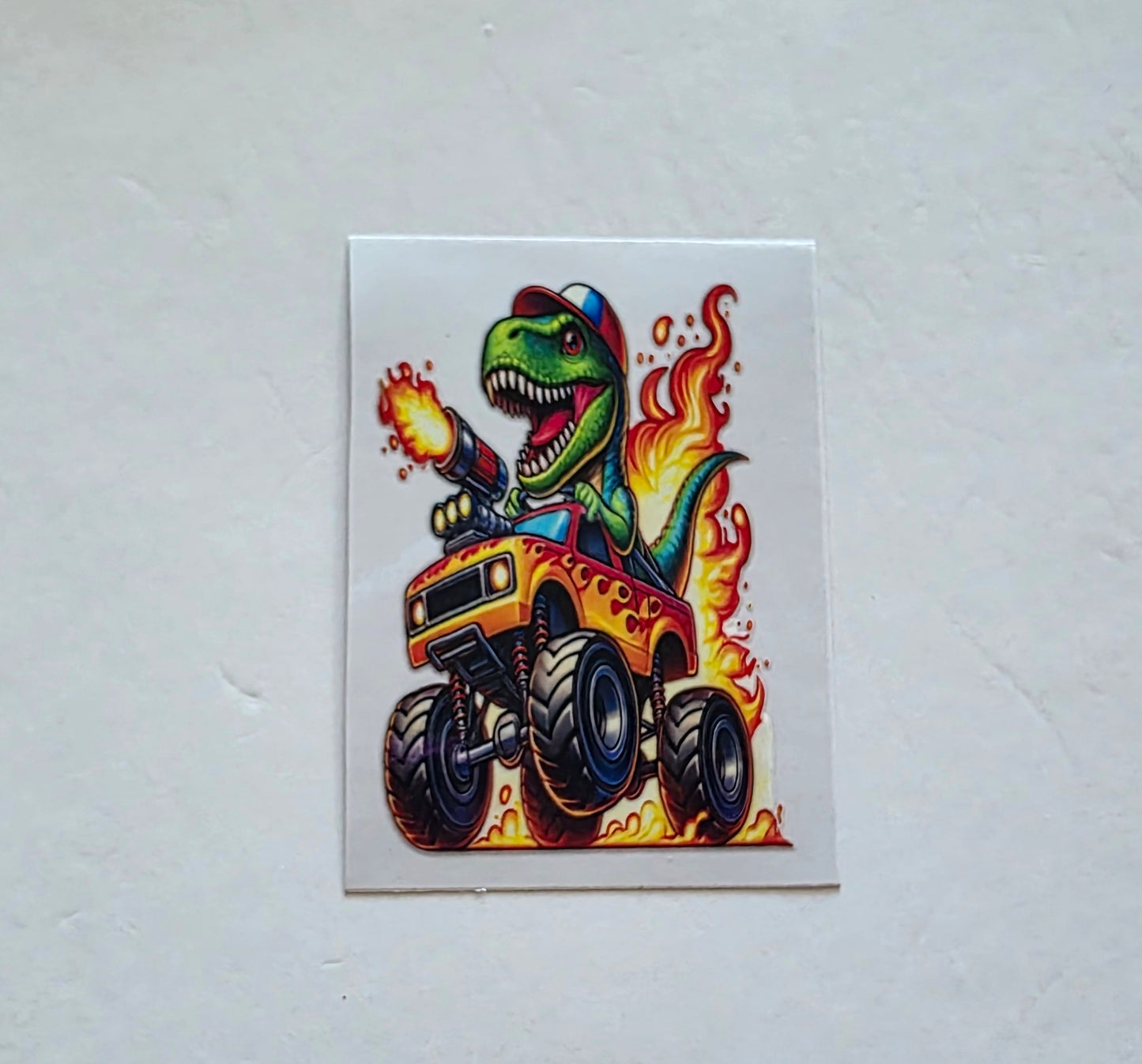 Dinosaur Monster Truck UV DTF stickers (10cm)