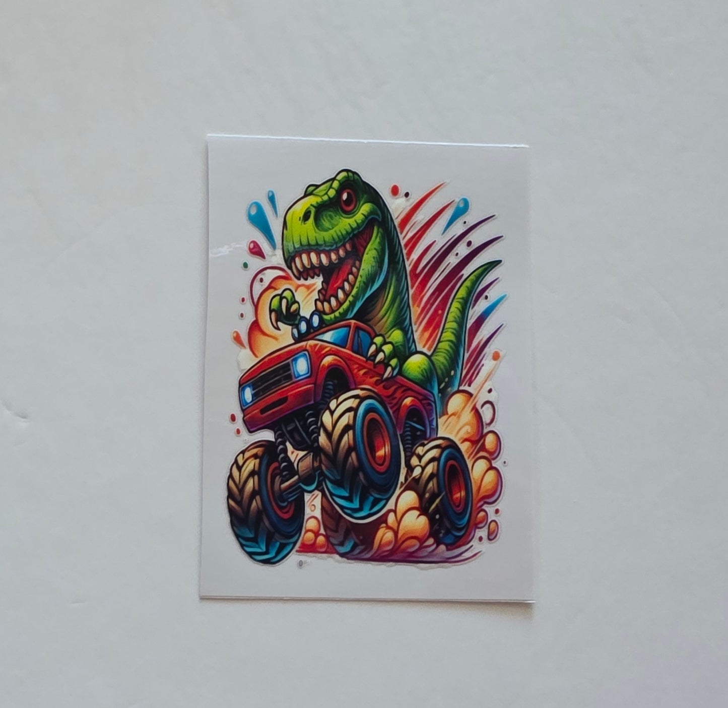 Dinosaur Monster Truck UV DTF stickers (10cm)