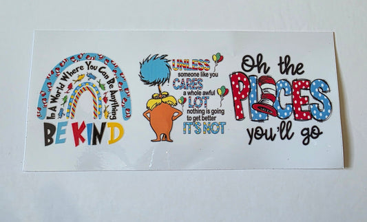 Dr Seuss 16oz UV DTF Wraps