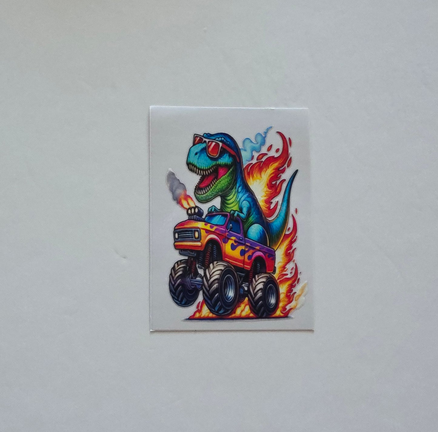 Dinosaur Monster Truck UV DTF stickers (10cm)