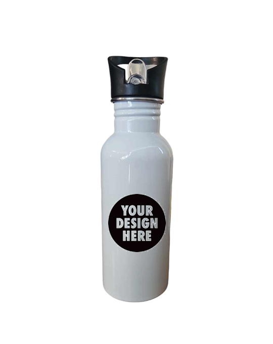 Your Design Here 600ml Drink Bottle with straw