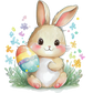 Children's Watercolor easter bunny mug